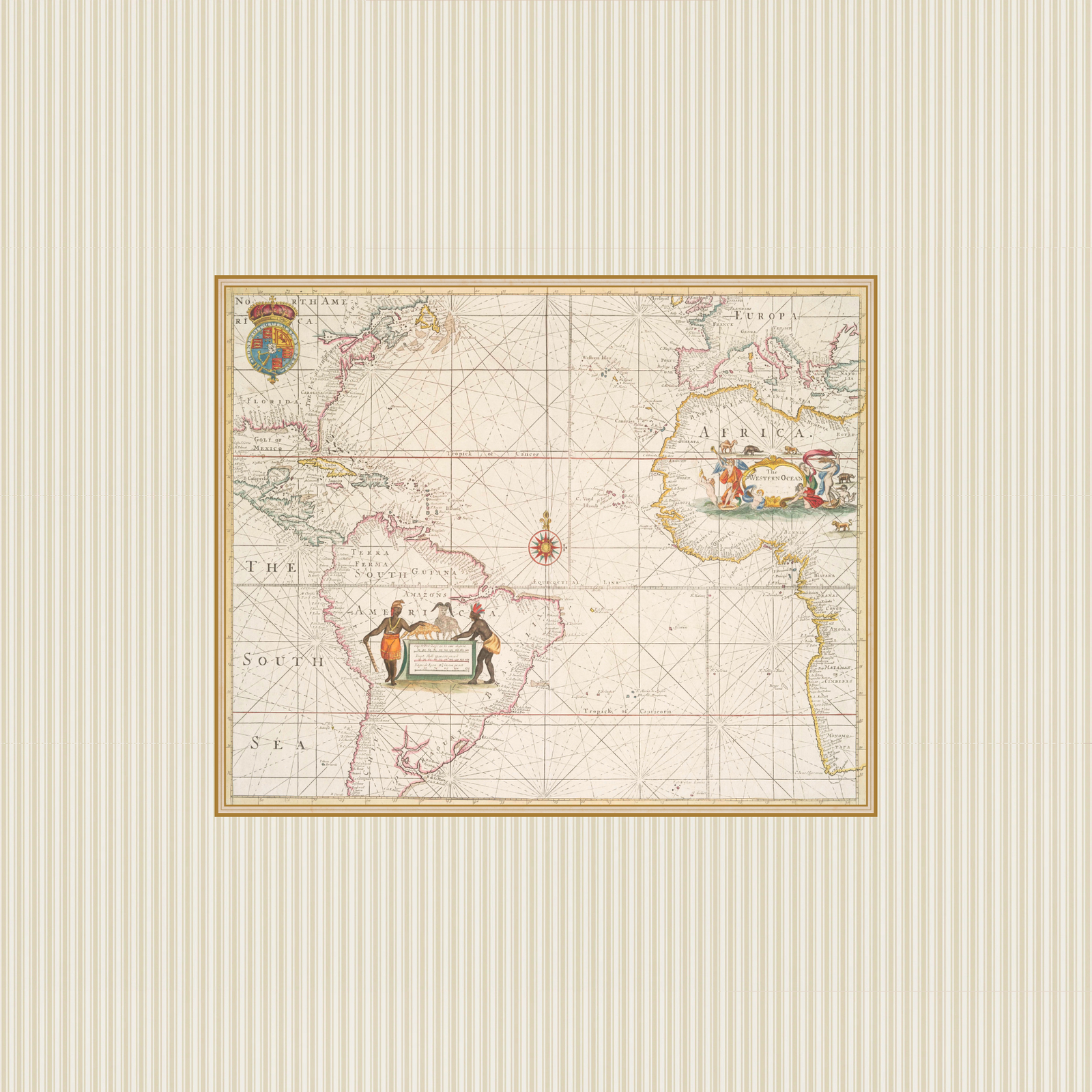 Vintage Map - Atlantic