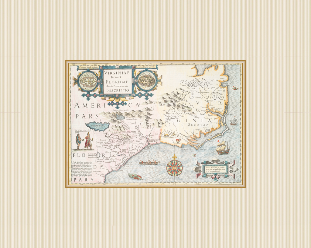 Vintage Map - Virginia & Florida