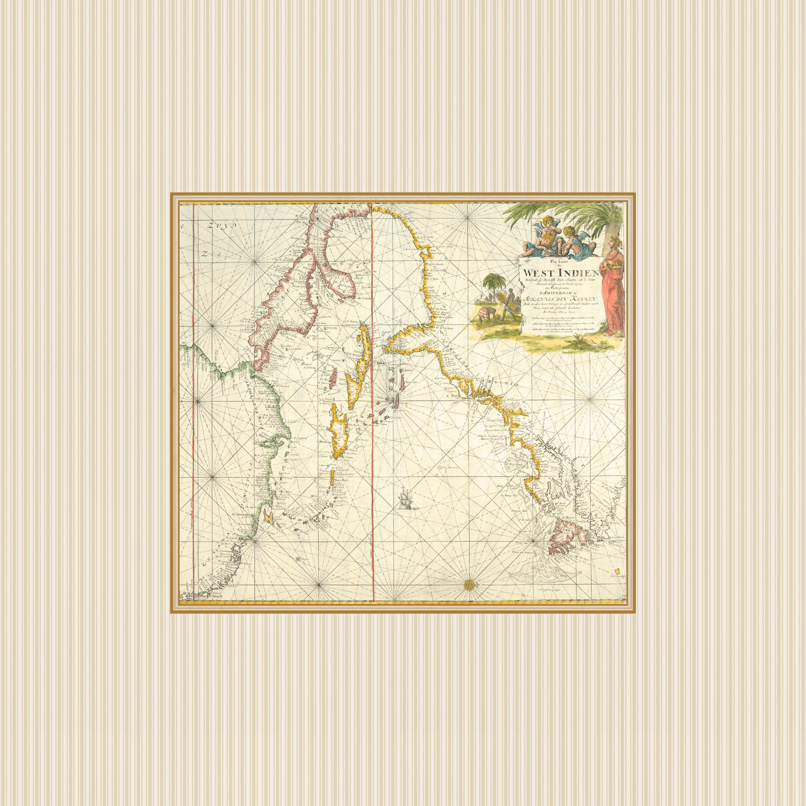 Vintage Map - West Indies