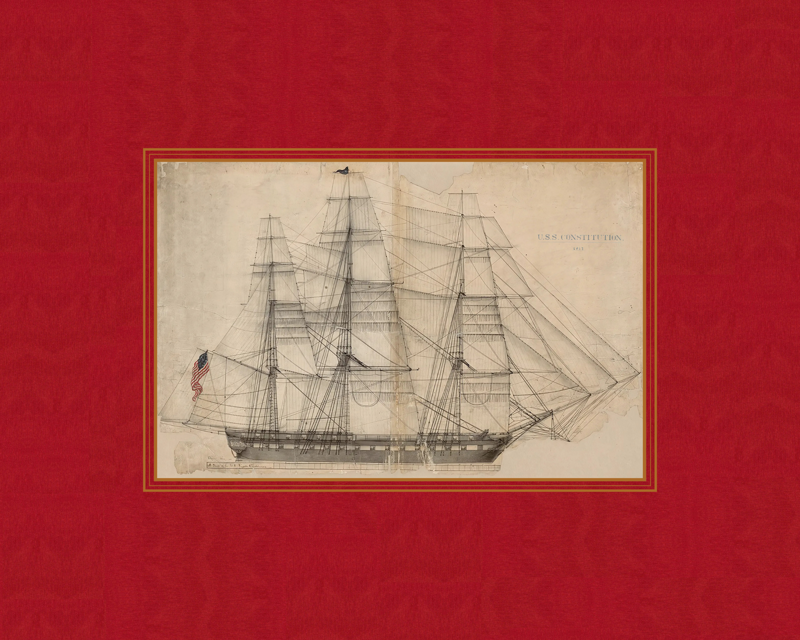 USS Vintage Frigate Boat Plan