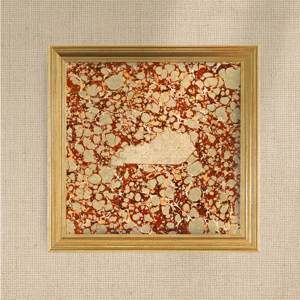Marbled Vintage Map - Kentucky
