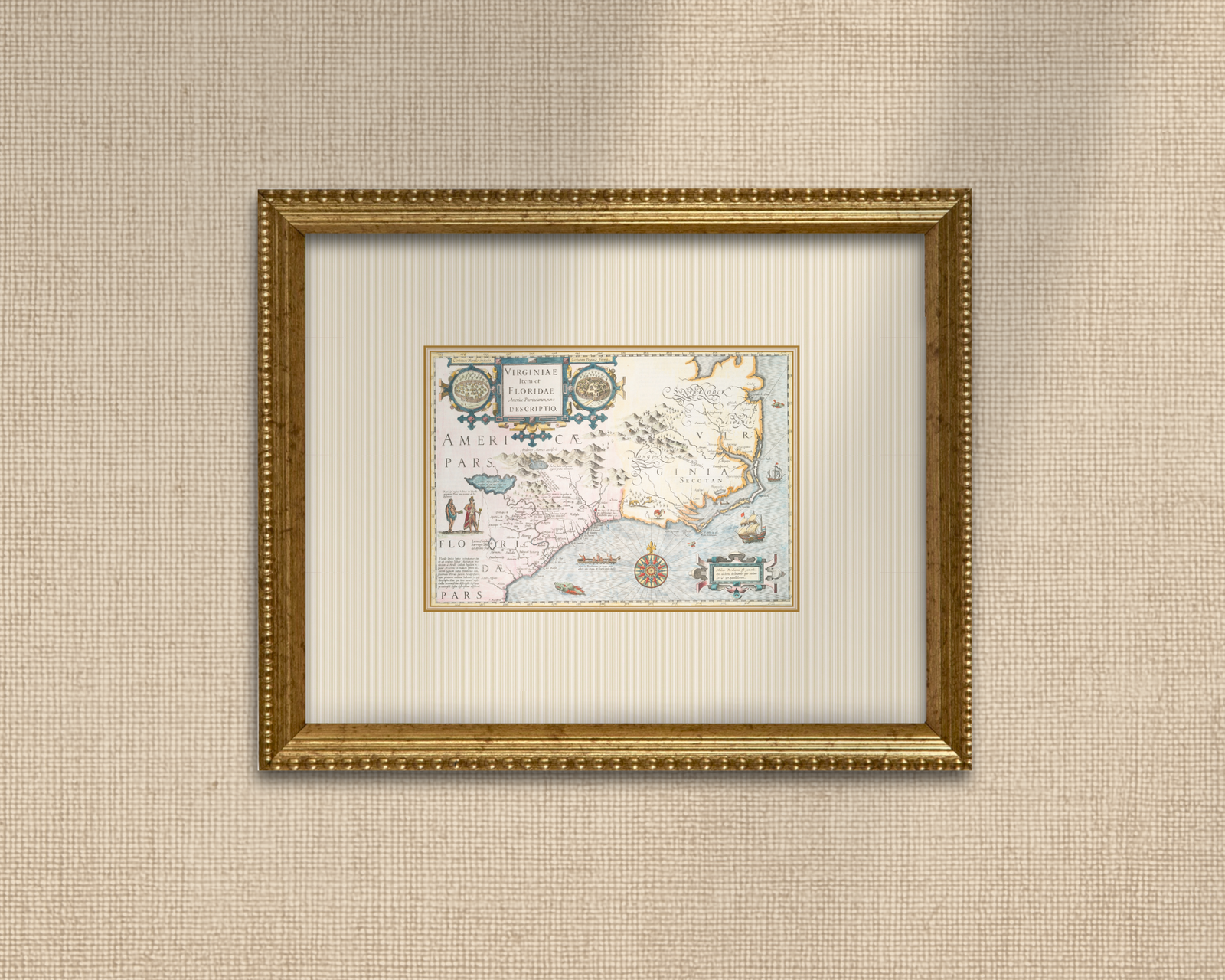 Vintage Map - Virginia & Florida