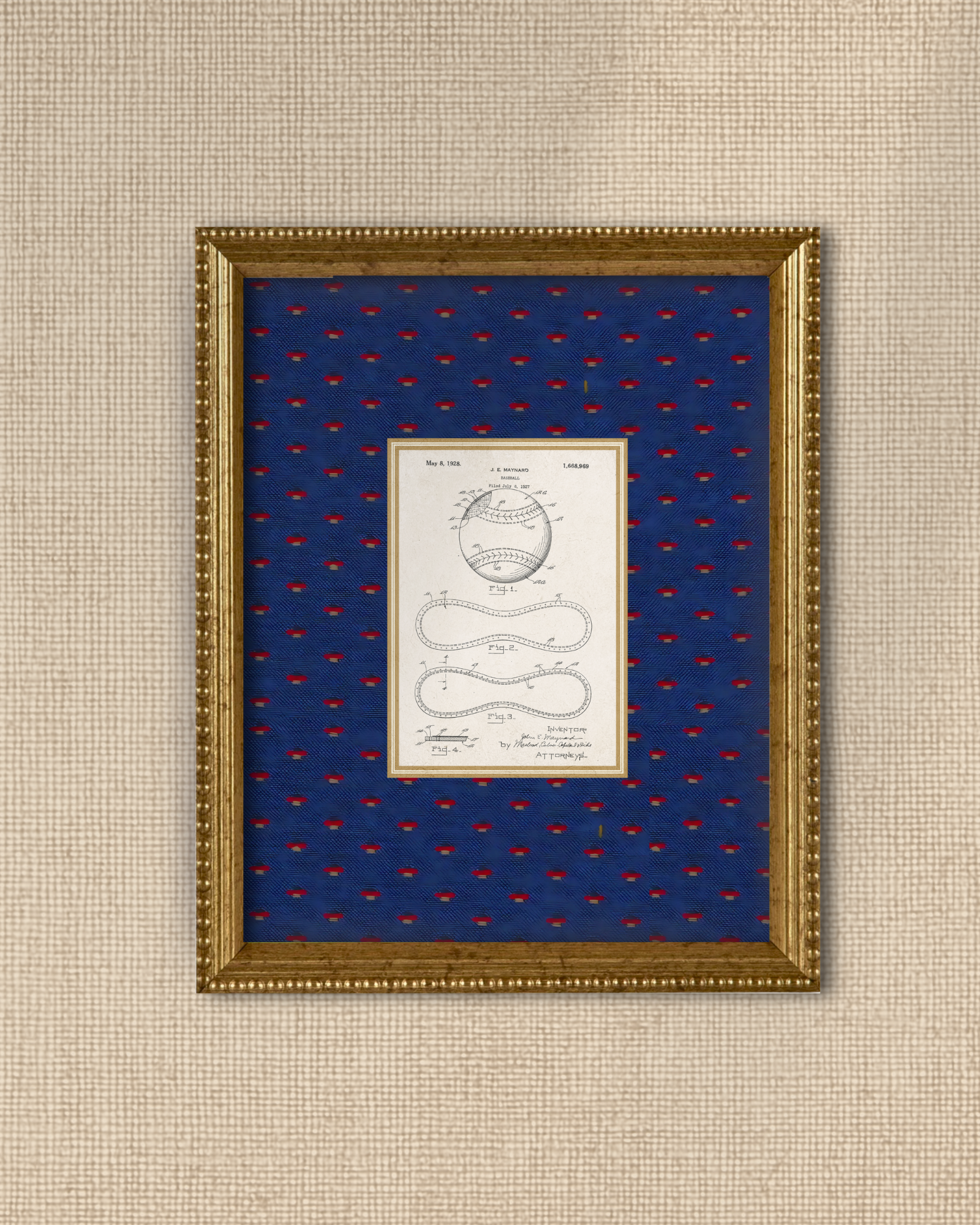 1st Baseball Patent Giclee