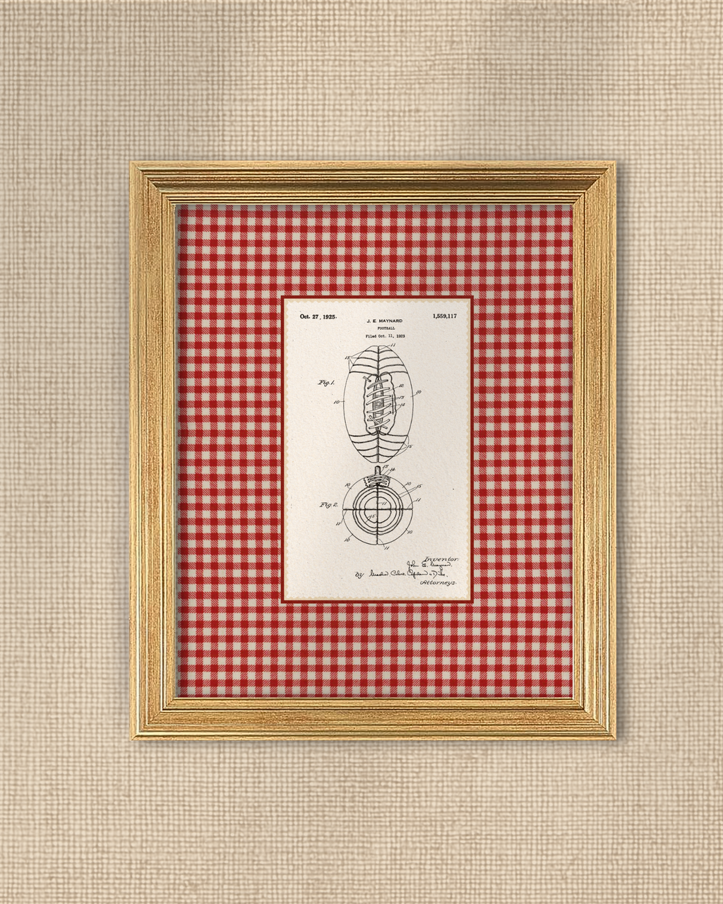 J.E. Maynard American Football Patent of 1925