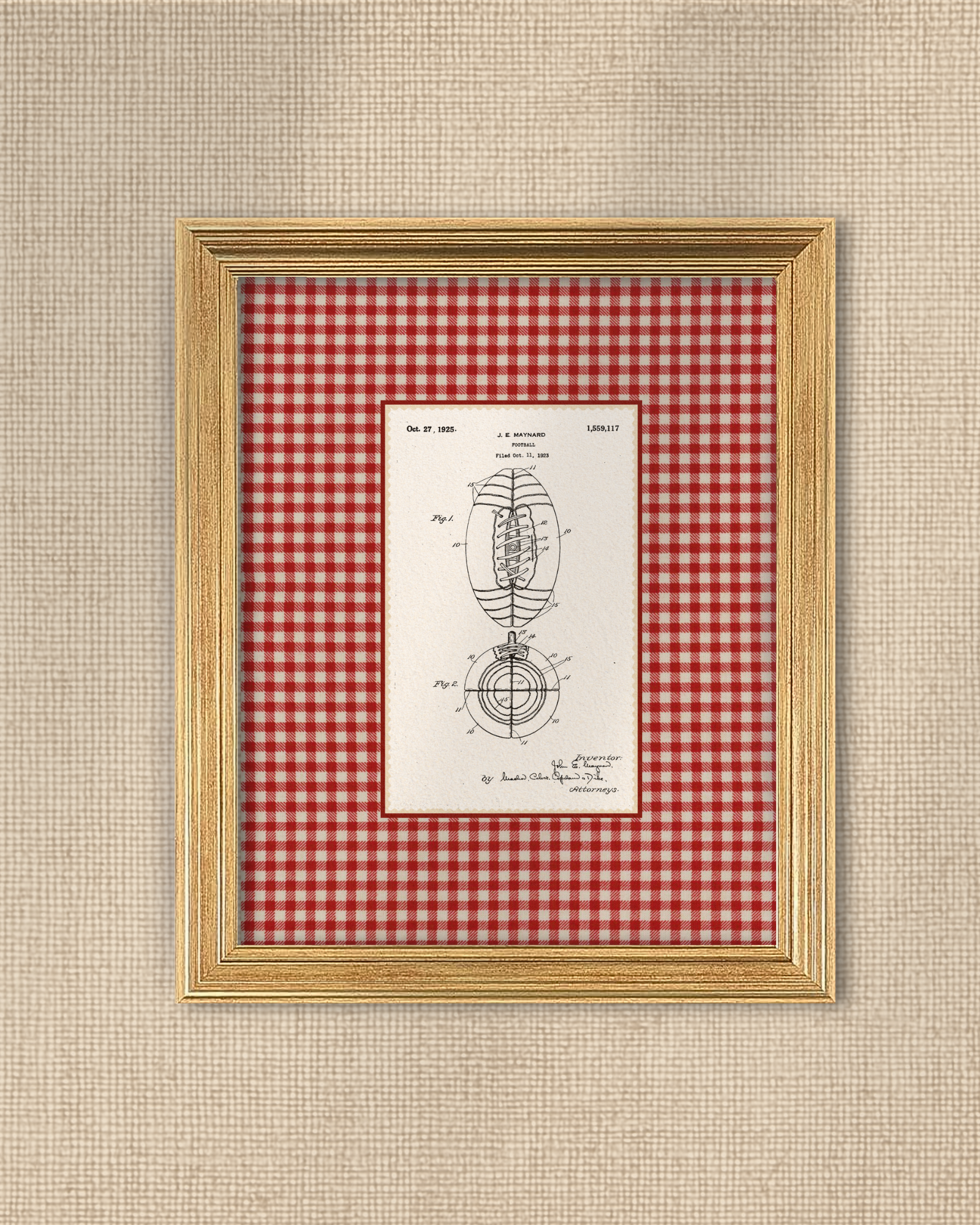 J.E. Maynard American Football Patent of 1925