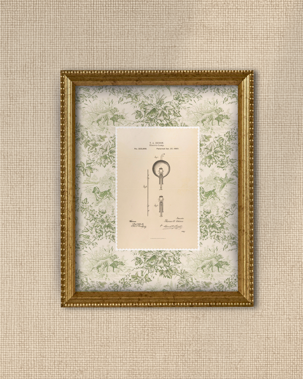 Thomas Edison Light Bulb Patent of 1880