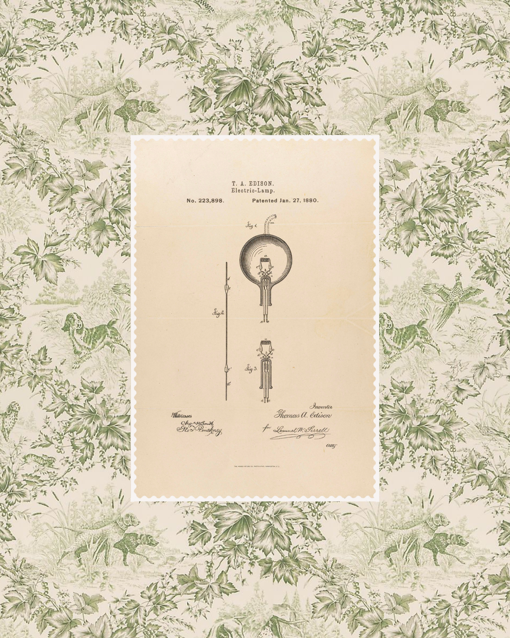 Thomas Edison Light Bulb Patent of 1880